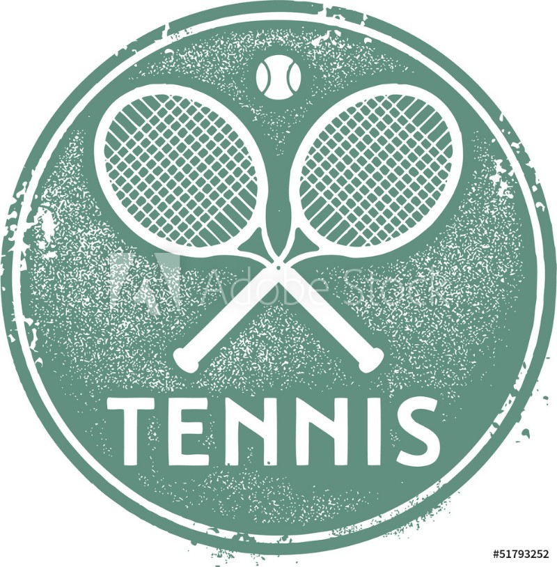 Image de Vintage Tennis Sport Stamp